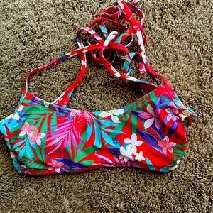 Xhilaration Flower Bikini Top